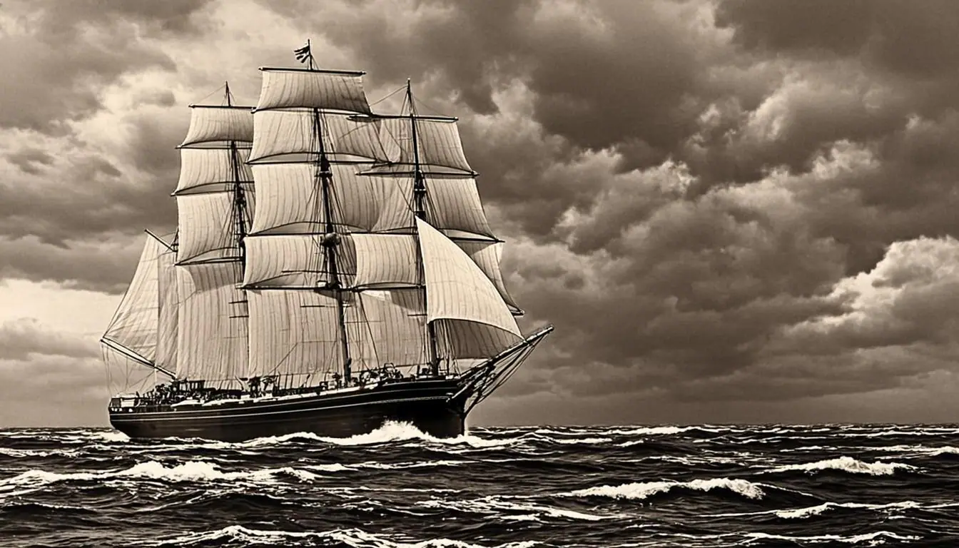 The SS Ravenscrag sailing across the Atlantic in 1879